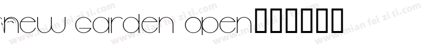 New garden open字体转换